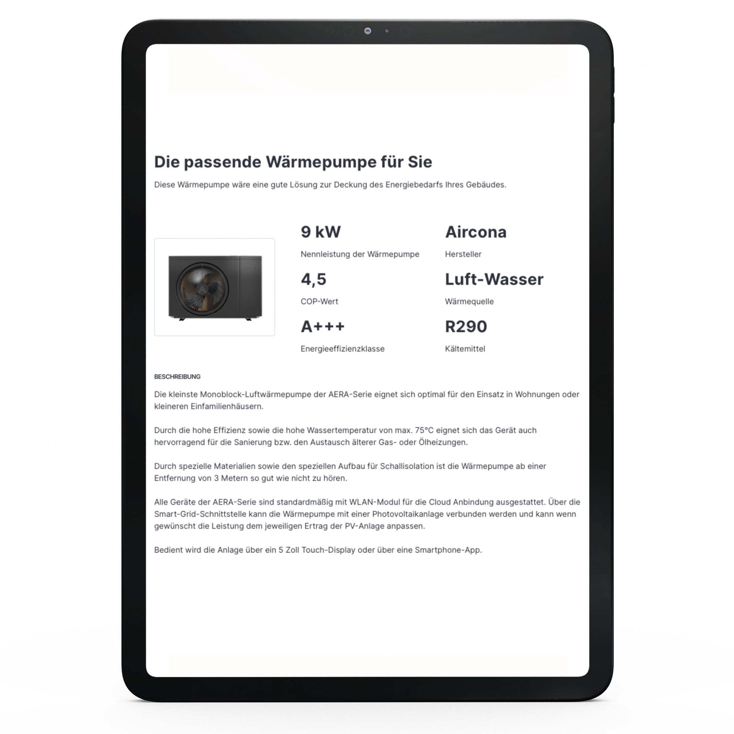 Aircona-Wärmepumpen-Check-WP-Empfehlung